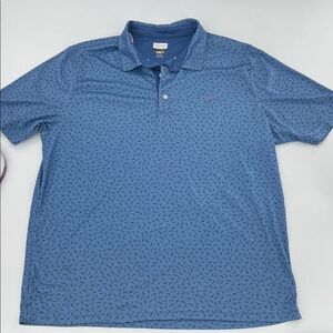 Greg‎ Norman mens shark print Polo Shirt golf activewear quick dry performance